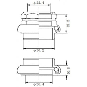 Fix Tange Seiki Passage 32 Threaded Headset. 1" Silver